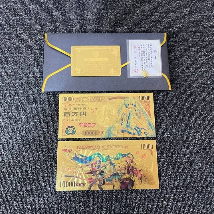Hatsune Miku 6 Designs Commemorative Banknotes, Kagamine Rin Len Tickets Bookmark Set, Anime Peripheral Collection Gift Birthday Gift