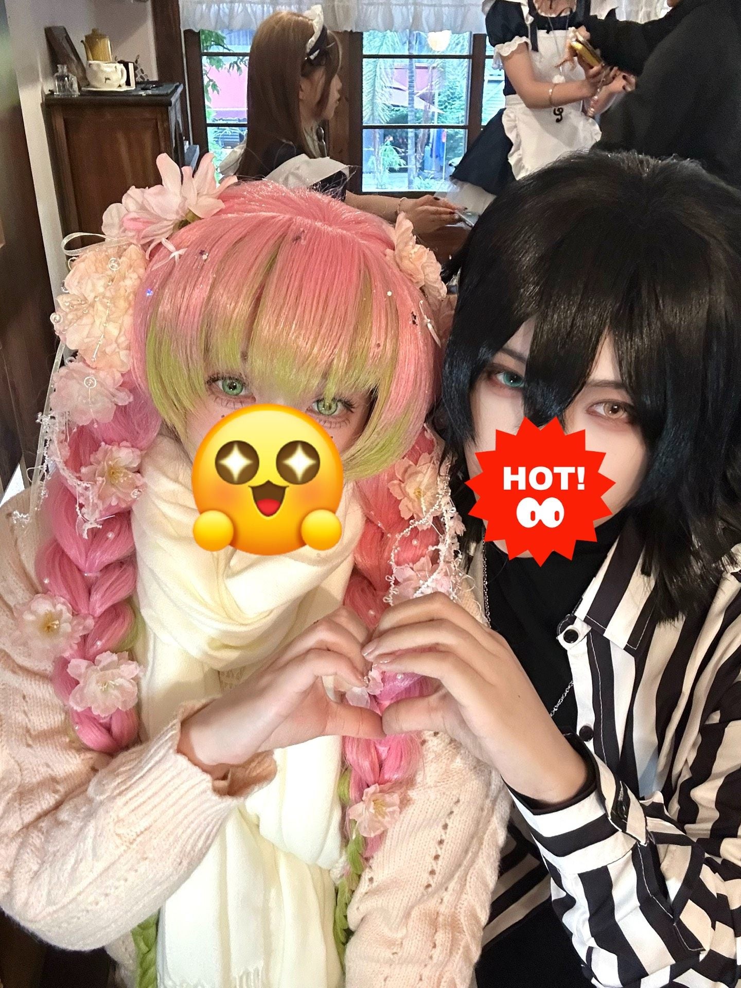 Heat-Resistant Mitsuri Kanroji Wig | Demon Slayer Cosplay Essential