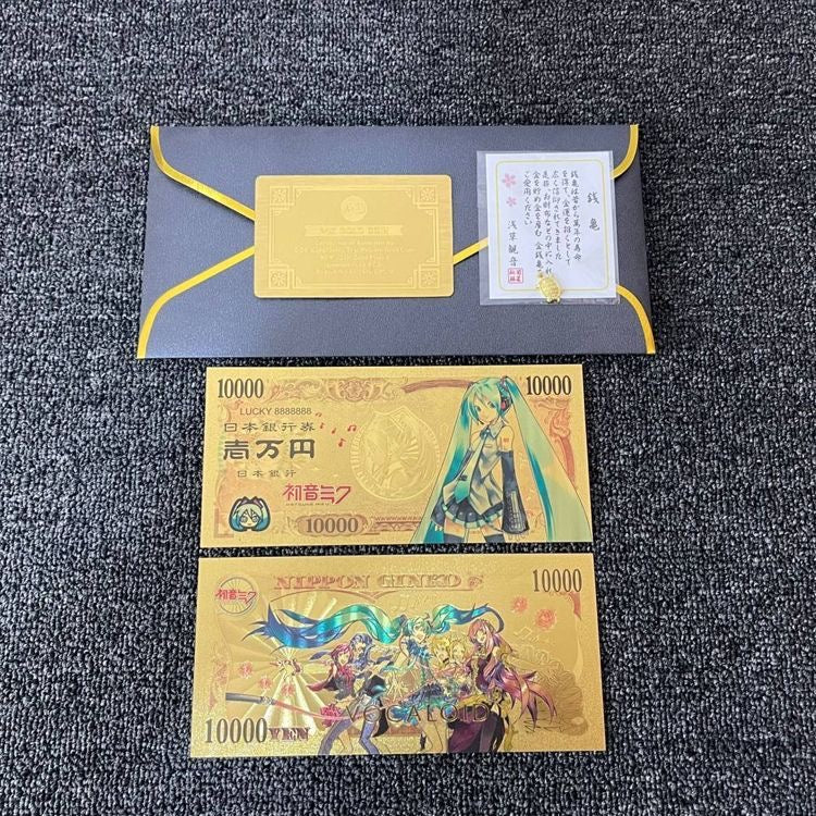 Hatsune Miku 6 Designs Commemorative Banknotes, Kagamine Rin Len Tickets Bookmark Set, Anime Peripheral Collection Gift Birthday Gift