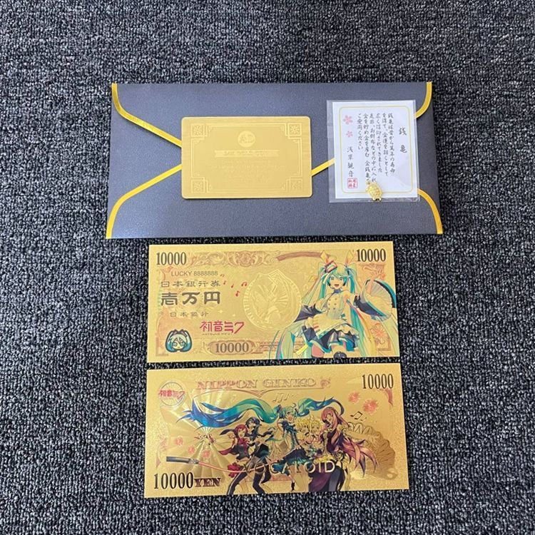 Hatsune Miku 6 Designs Commemorative Banknotes, Kagamine Rin Len Tickets Bookmark Set, Anime Peripheral Collection Gift Birthday Gift