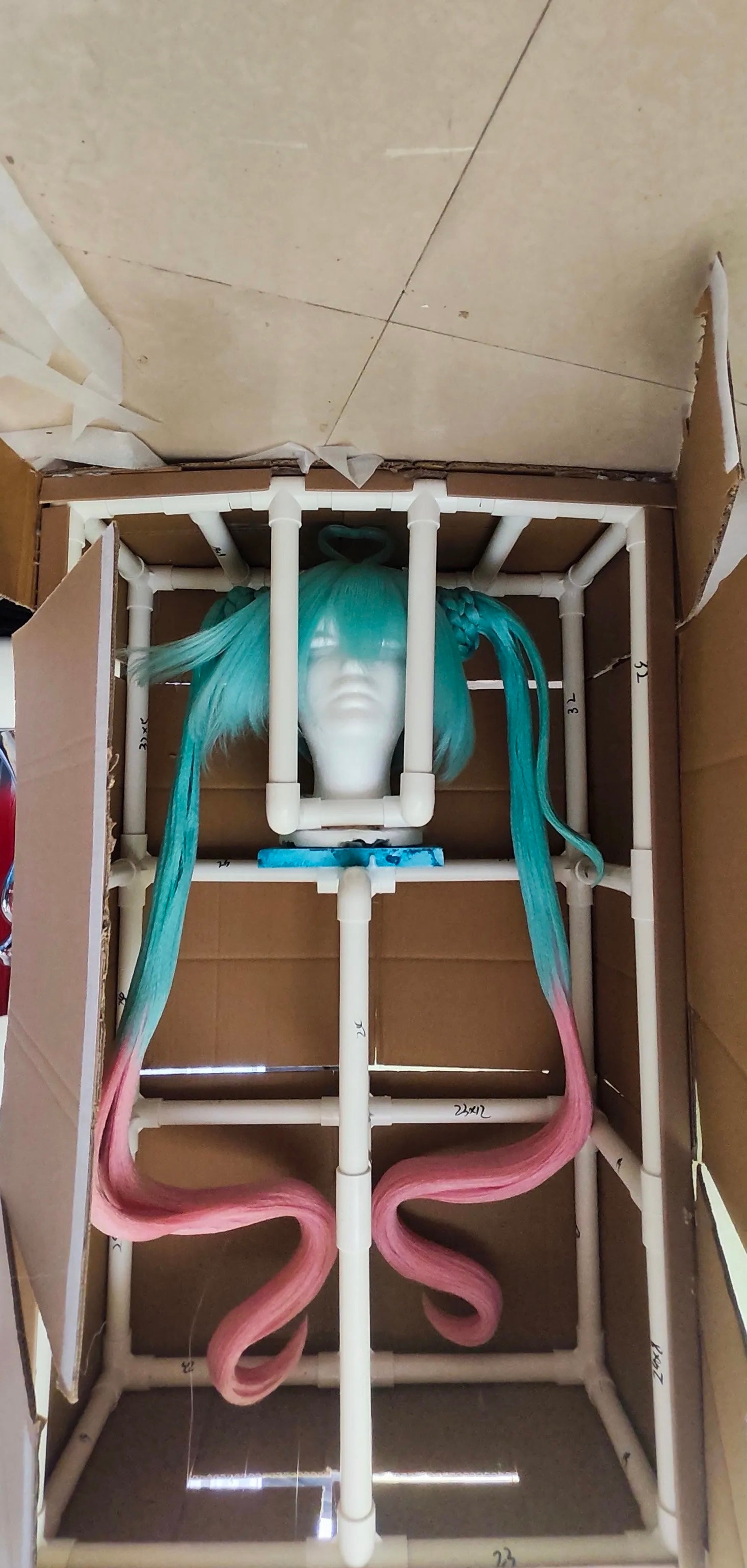 Reimu Hakurei Cosplay Wig – Full Hard Styling Fixed Anti-Gravity Wig Touhou Project