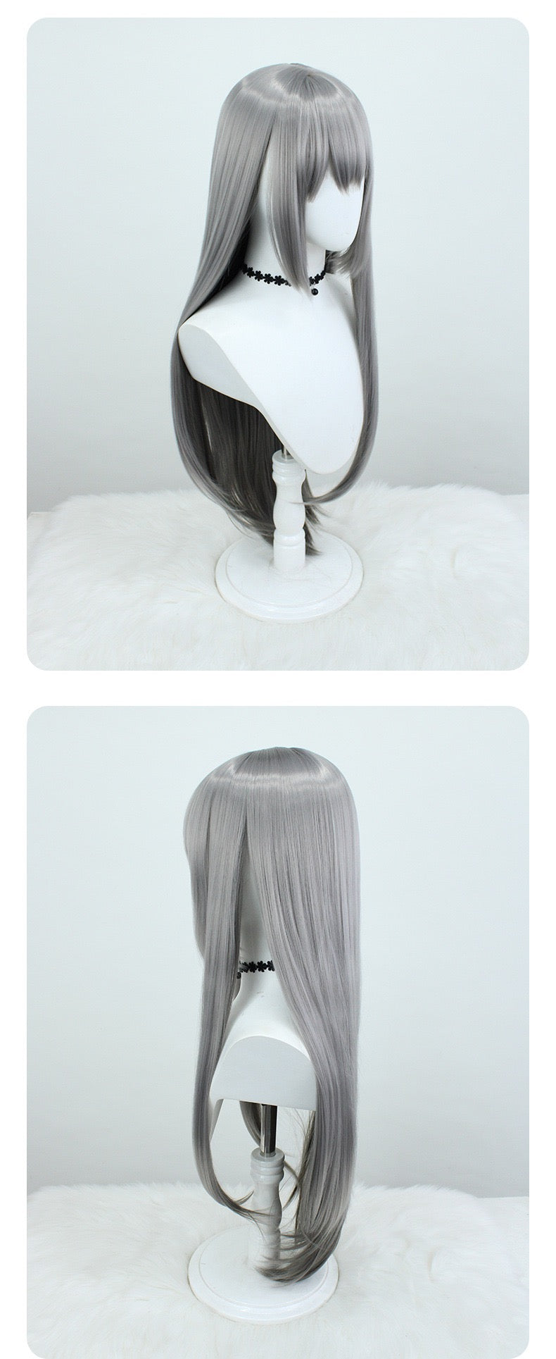 Reverse: 1999 East Berlin Cosplay Wig - Universal Scalp Heat-resistant Ash Gradient Hair