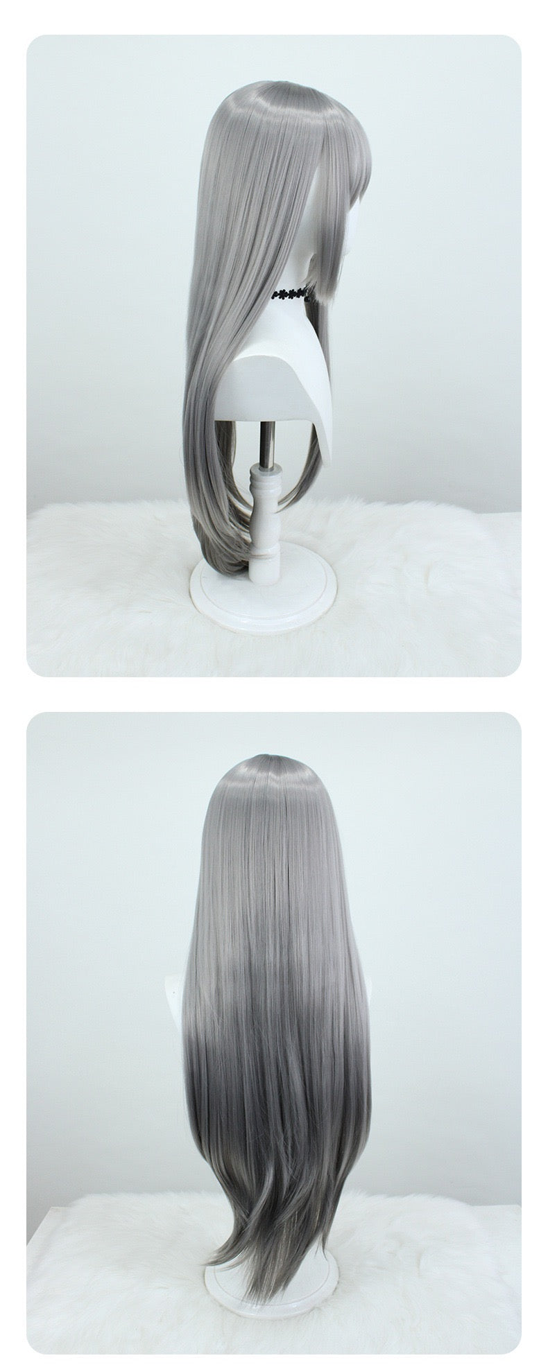Reverse: 1999 East Berlin Cosplay Wig - Universal Scalp Heat-resistant Ash Gradient Hair