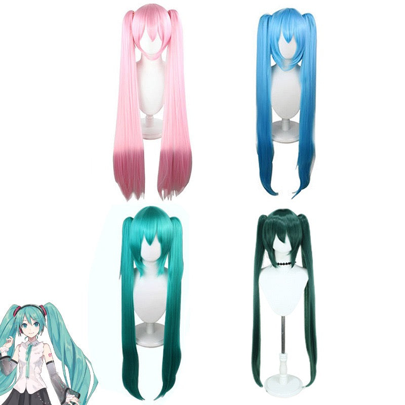 Premium Snow Miku 2024 Cosplay Wig - Hatsune Miku Same Style Twin Tails Heat Resistant Wig