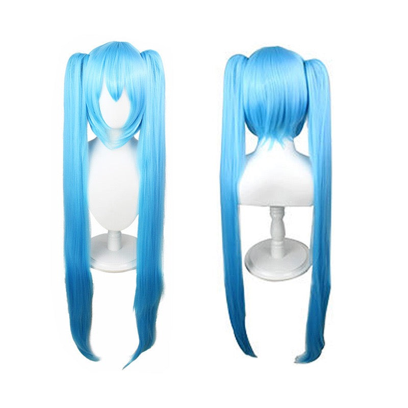 Premium Snow Miku 2024 Cosplay Wig - Hatsune Miku Same Style Twin Tails Heat Resistant Wig