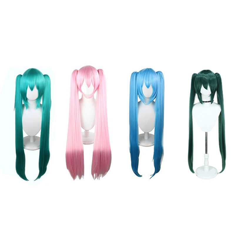 Premium Snow Miku 2024 Cosplay Wig - Hatsune Miku Same Style Twin Tails Heat Resistant Wig