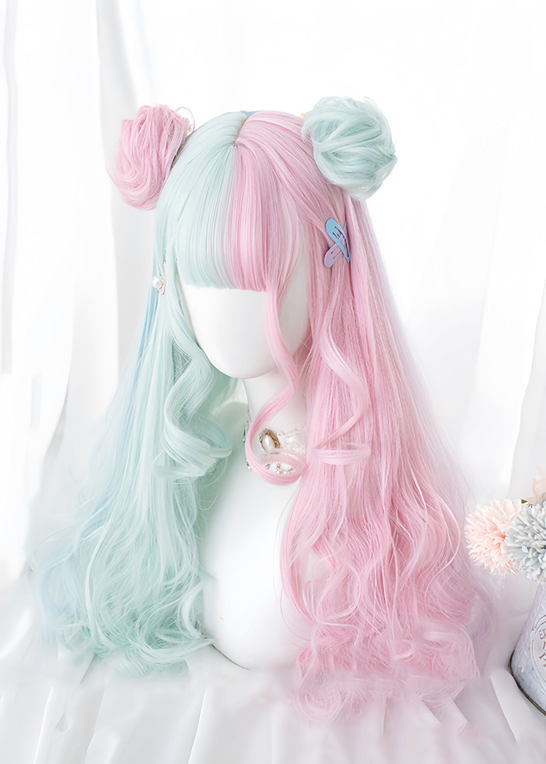 Sweet Lolita Colorful Gradient Wig | Harajuku JK Style Full Headpiece Special Offer