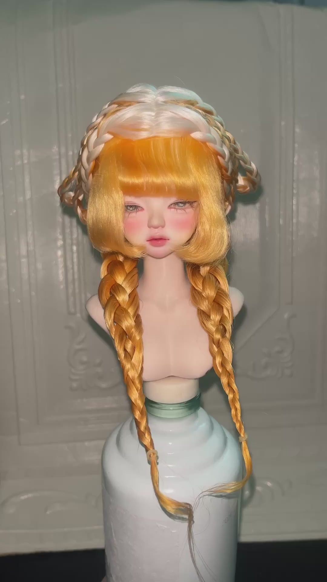1/4 BJD Mohair Wig Russian Acid-Free 18-18.5cm | Cross Part