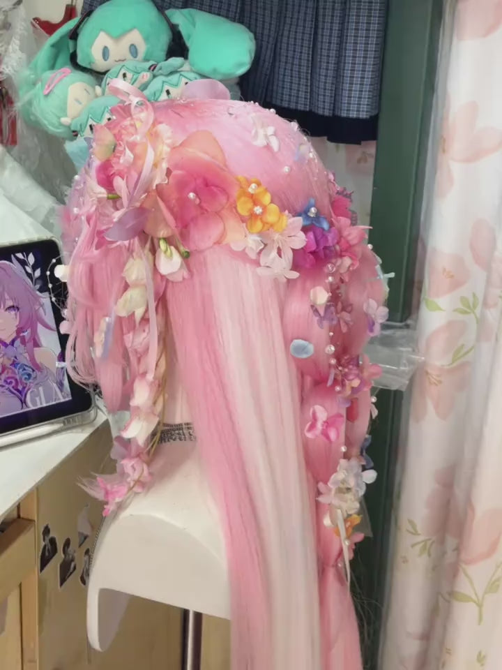 Cyrene Tricolor West Lotus Style Lace Front Cosplay Wig Custom