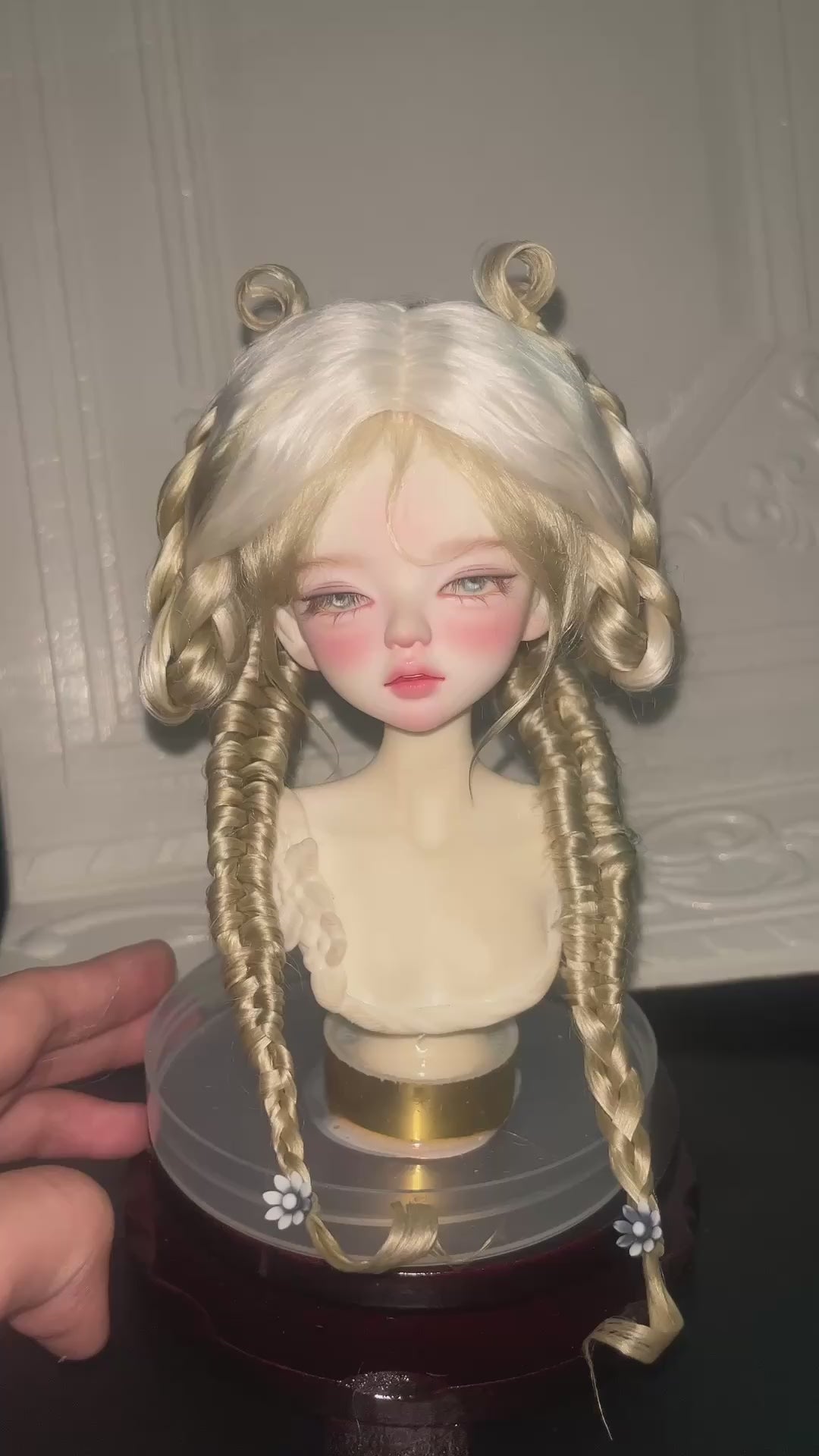 1/4 BJD Mohair Wig Russian Acid-Free 18-18.5cm | Cross Part