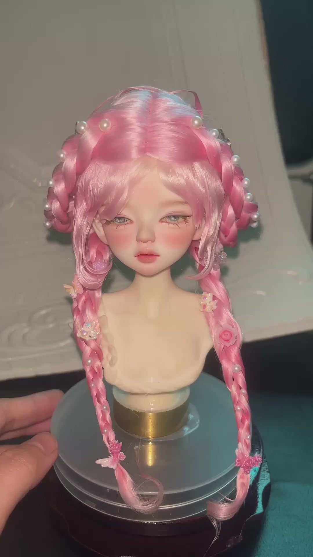 1/4 BJD Mohair Wig Russian Acid-Free 18-18.5cm | Cross Part