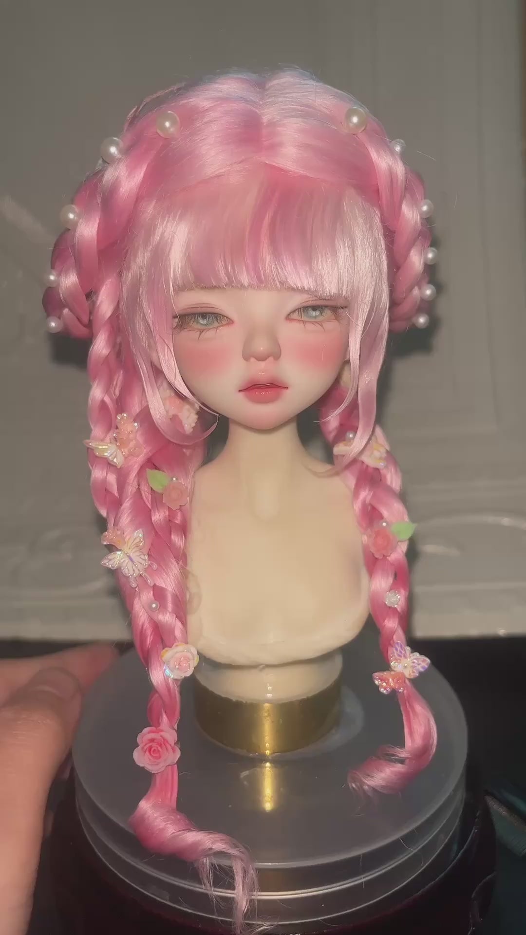 1/4 BJD Mohair Wig Russian Acid-Free 18-18.5cm | Cross Part
