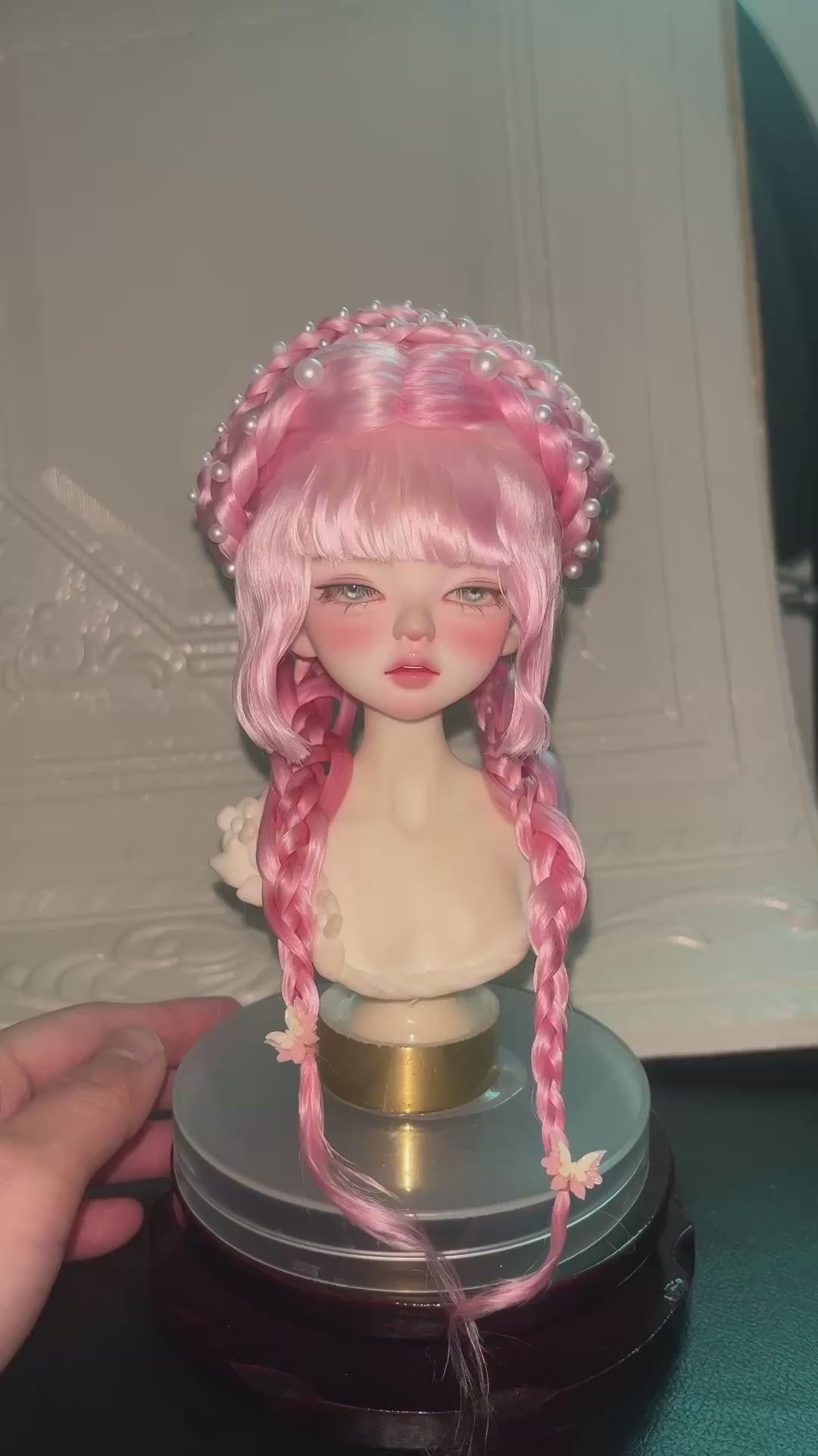 1/4 BJD Mohair Wig Russian Acid-Free 18-18.5cm | Cross Part