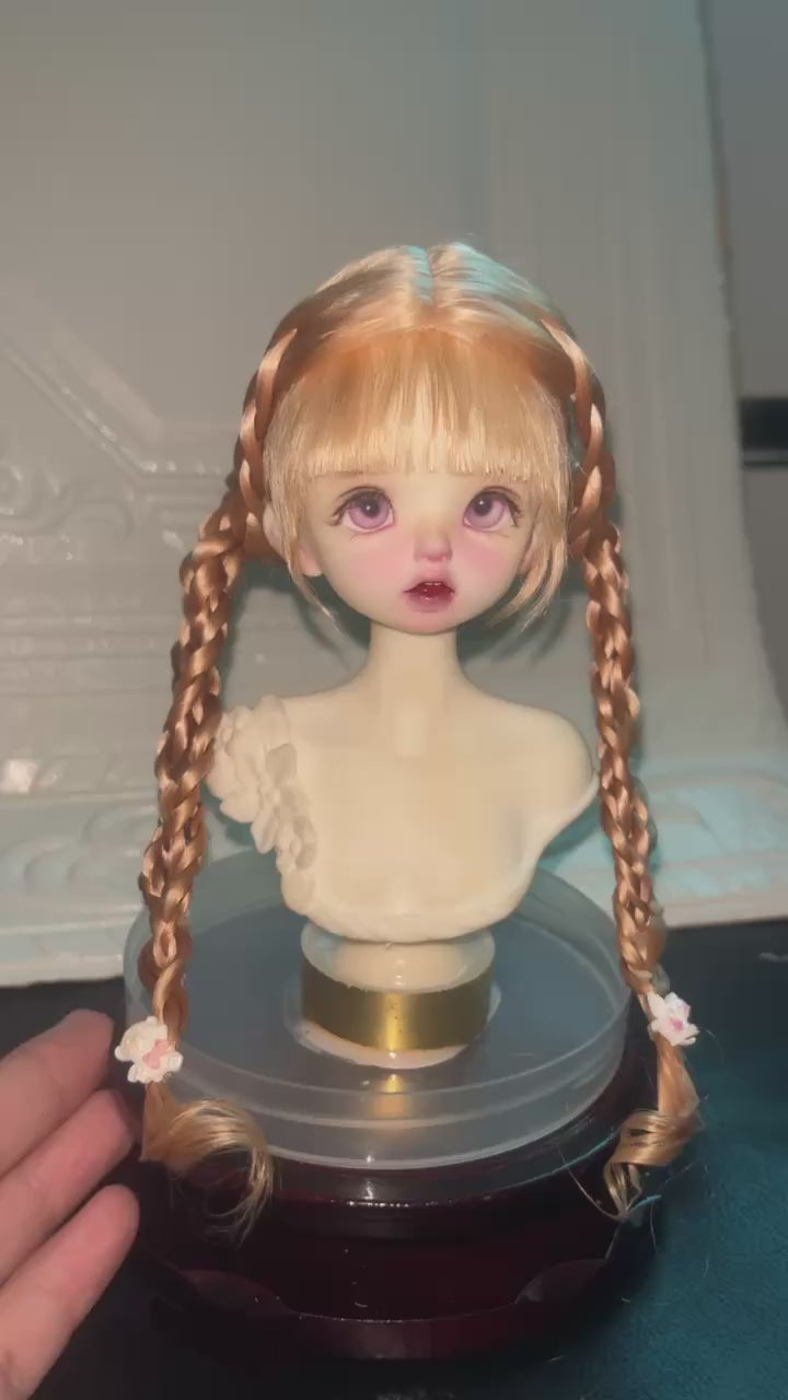 1/6 BJD Mohair Wig Russian Acid-Free 16-16.5cm | Cross Part