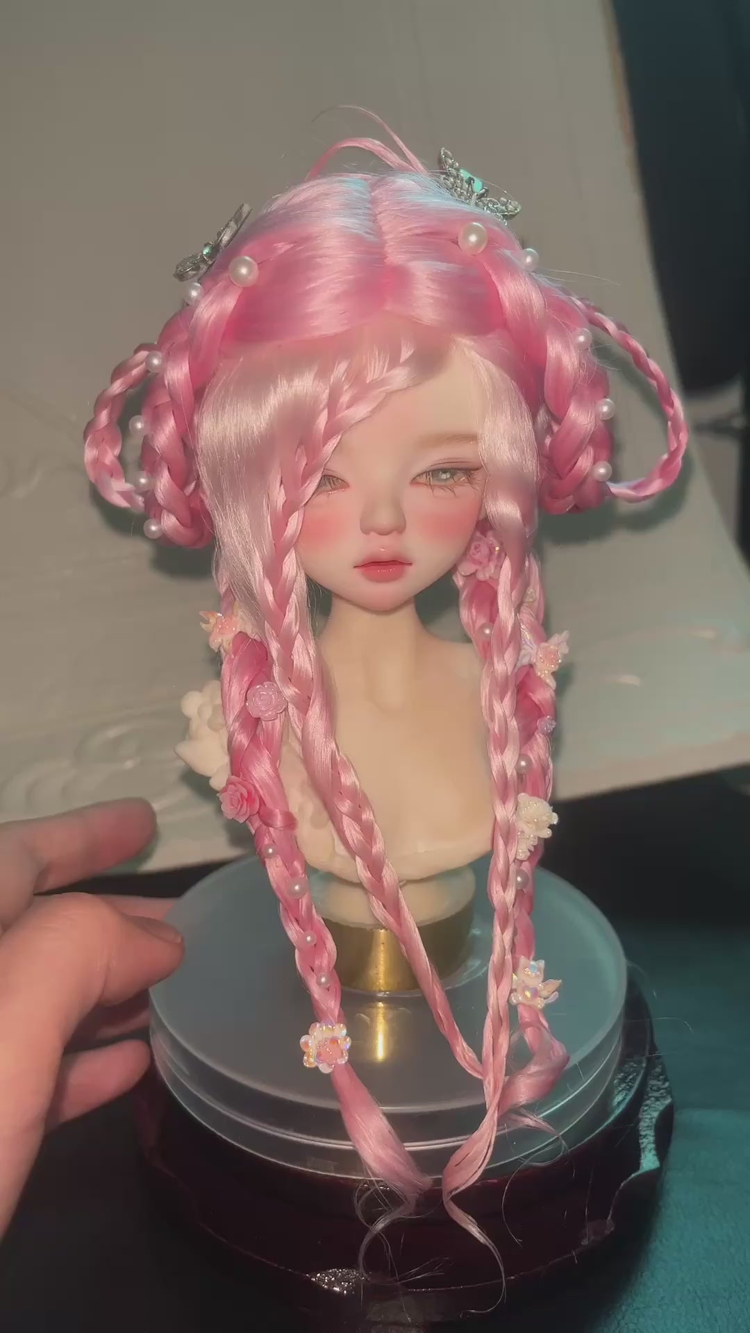 1/4 BJD Mohair Wig Russian Acid-Free 18-18.5cm | Cross Part