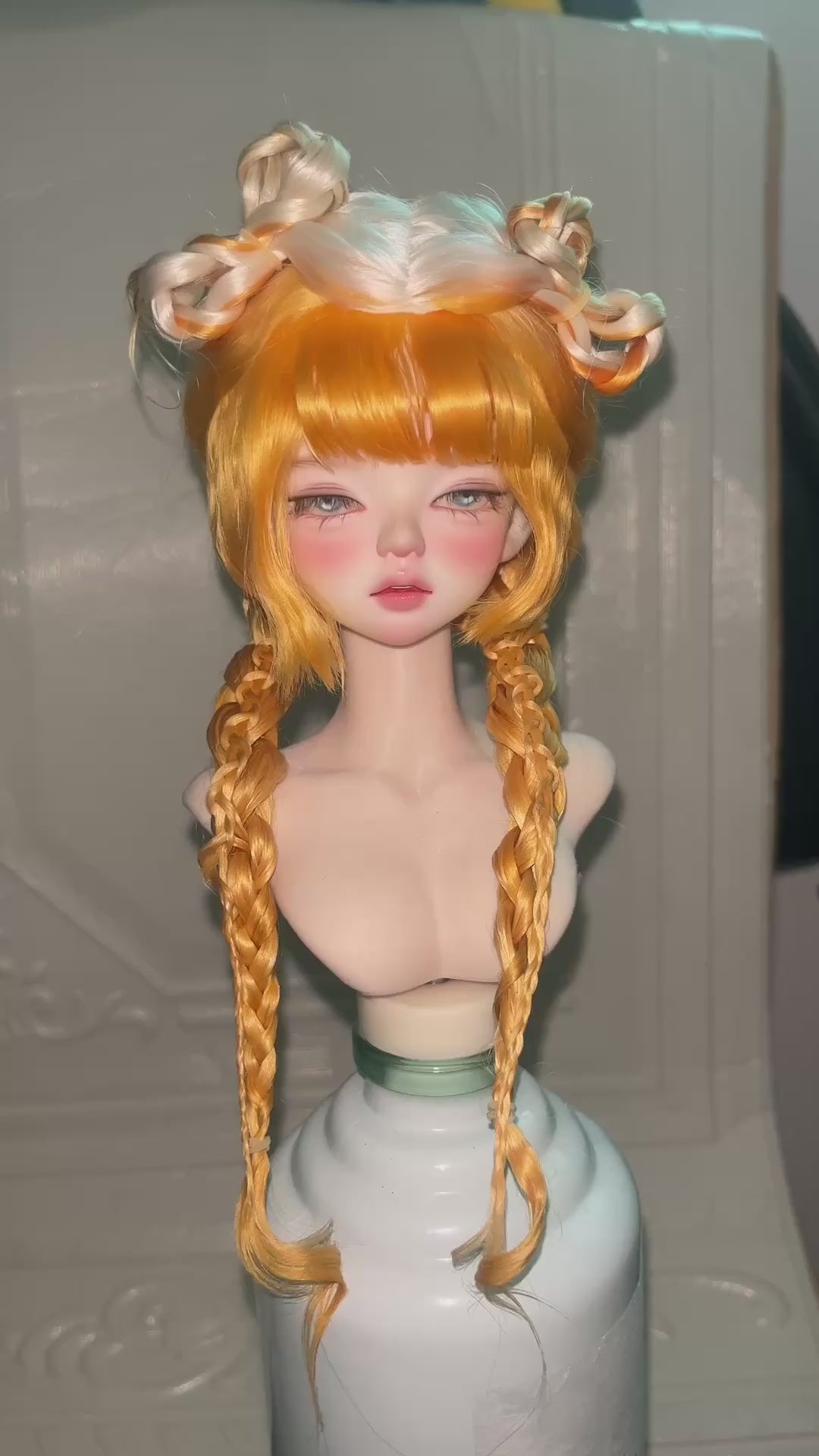 1/4 BJD Mohair Wig Russian Acid-Free 18-18.5cm | Cross Part