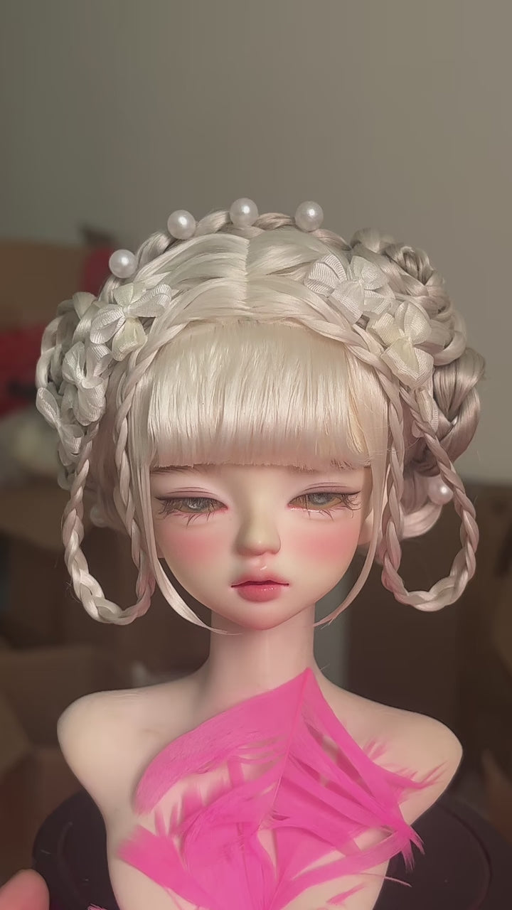 In Stock 1/4 BJD Doll Wig Imported Russian Combed Mohair 18-18.5cm