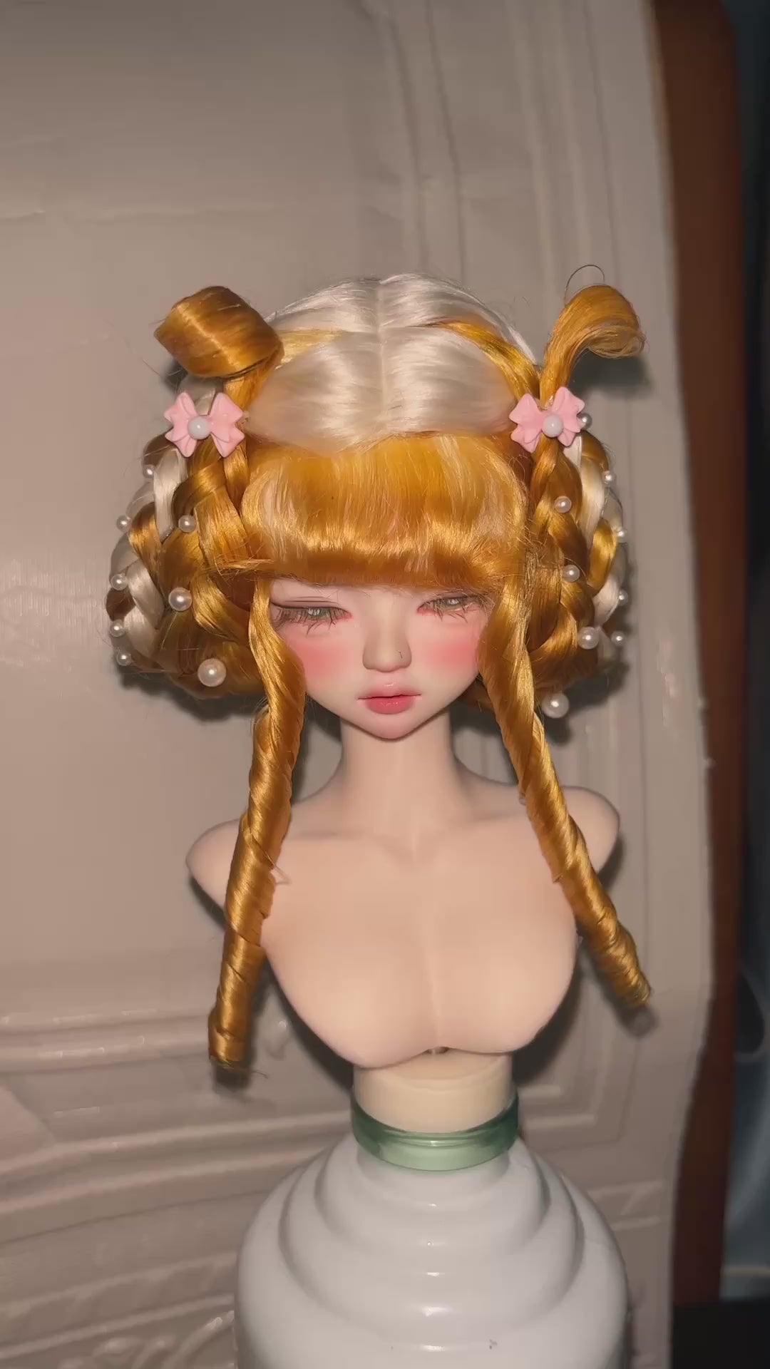 1/4 BJD Mohair Wig Russian Acid-Free 18-18.5cm | Cross Part