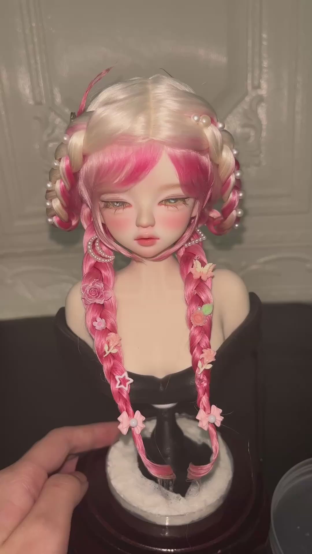 1/4 BJD Mohair Wig Russian Acid-Free 18-18.5cm | Cross Part