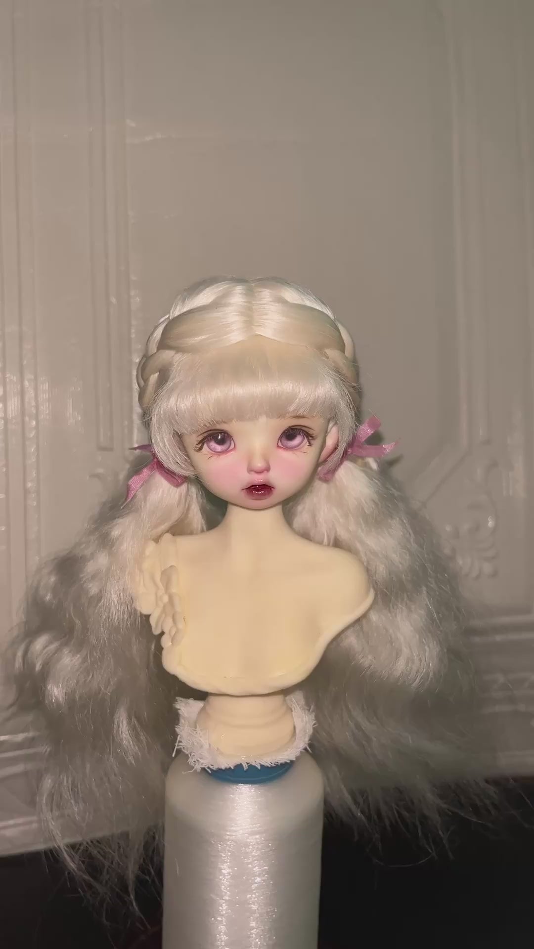 1/6 BJD Mohair Wig Russian Acid-Free 16-16.5cm | Cross Part