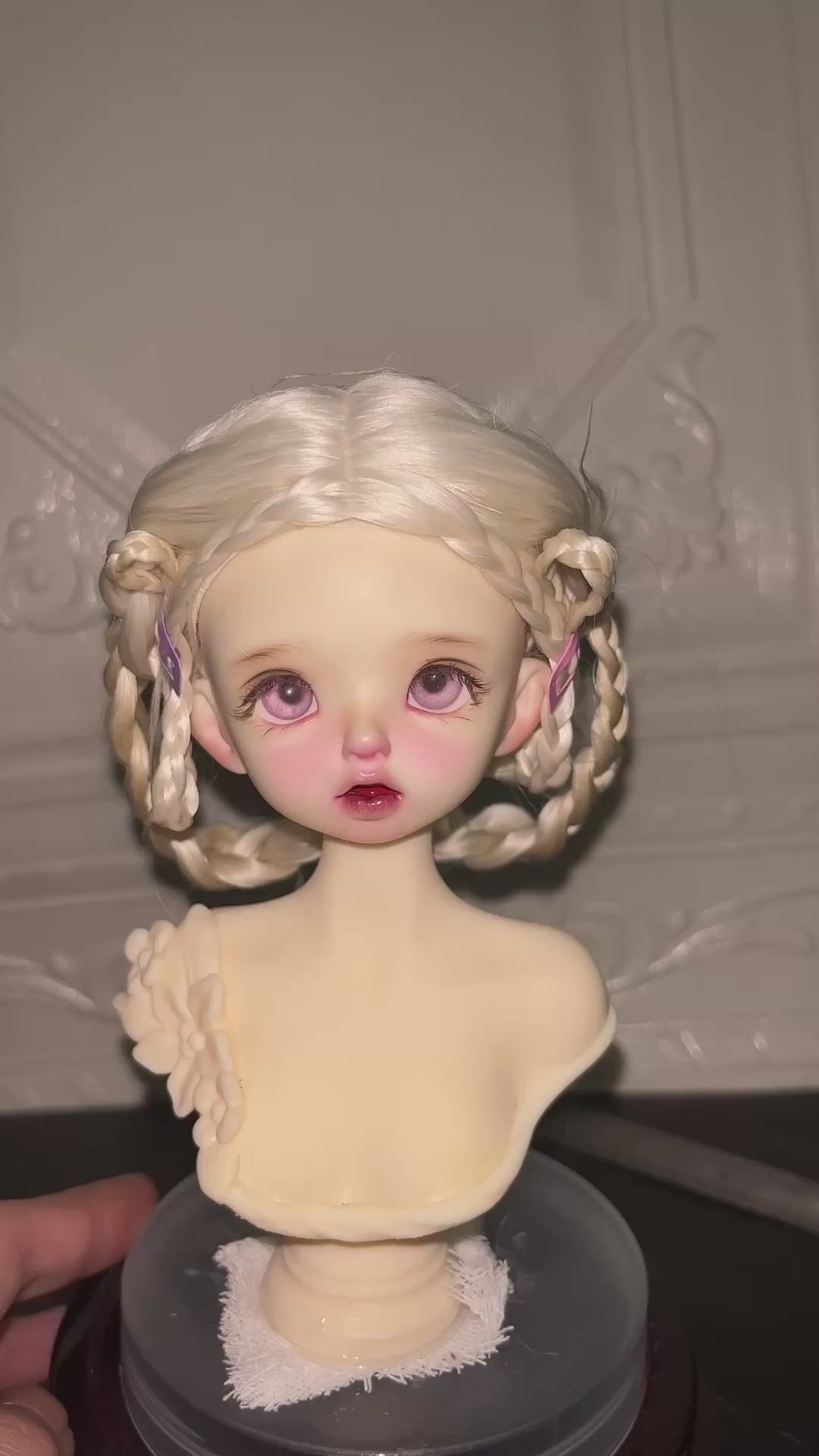 1/6 BJD Mohair Wig Russian Acid-Free 16-16.5cm | Cross Part
