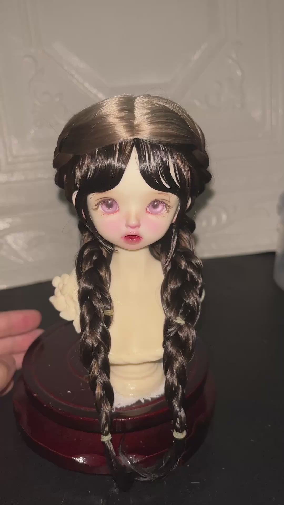 1/6 BJD Mohair Wig Russian Acid-Free 16-16.5cm | Cross Part